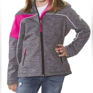 Snozu Kids Jacket in Gray with Pink Accents